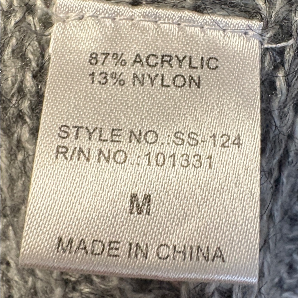 Y2K Charlotte Russe Gray Knit Sweater Hooded Cardigan w Asymmetrical Hem - Picture 5 of 6